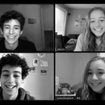 Online language class with engaged Quki.me students and teacher